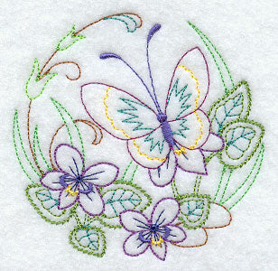Butterfly Circle - Violets (Vintage)