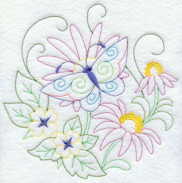 Butterfly Circle - Purple Coneflower (Vintage)