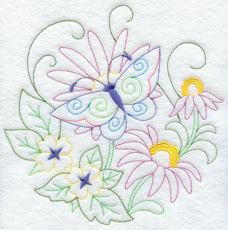 Butterfly Circle - Purple Coneflower (Vintage)