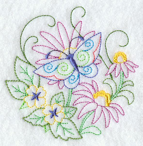 Butterfly Circle - Purple Coneflower (Vintage)