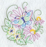 Butterfly Circle - Purple Coneflower (Vintage)