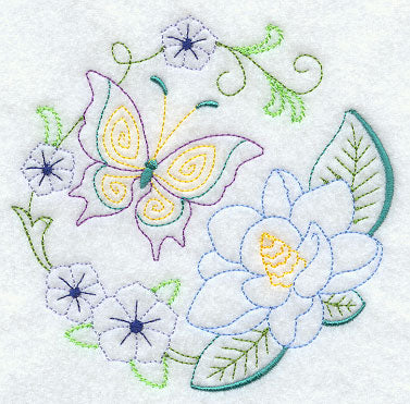 Butterfly Circle - Magnolia (Vintage)