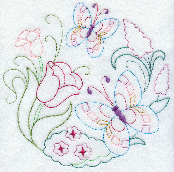 Butterfly Circle - Tulips (Vintage)