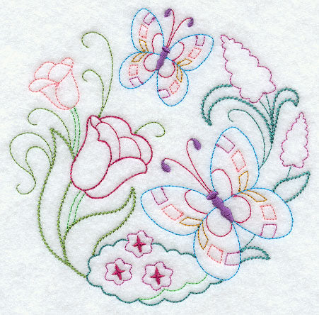 Butterfly Circle - Tulips (Vintage)