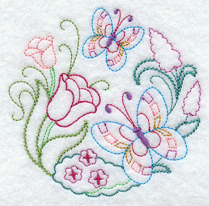 Butterfly Circle - Tulips (Vintage)