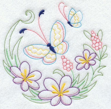 Butterfly Circle - Crocuses (Vintage)