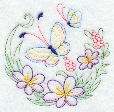 Butterfly Circle - Crocuses (Vintage)