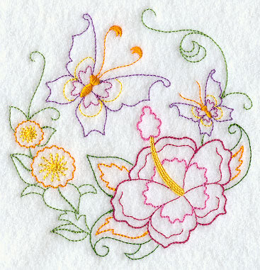 Butterfly Circle - Hibiscus (Vintage)