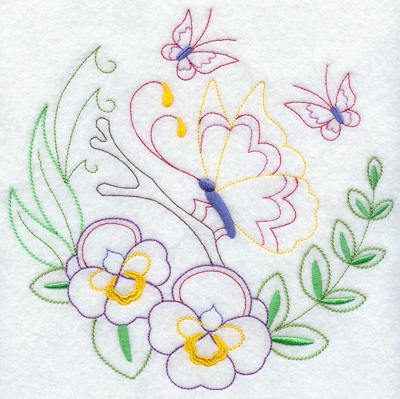 Butterfly Circle - Pansies (Vintage)