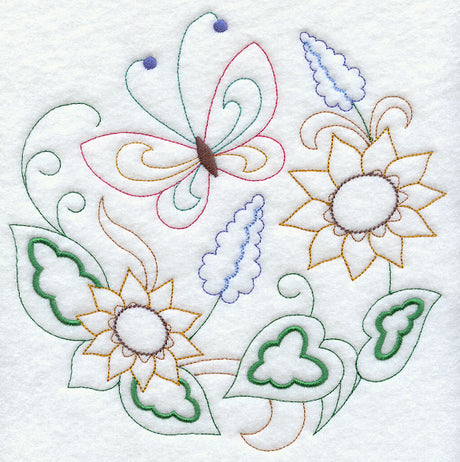 Butterfly Circle - Sunflowers (Vintage)