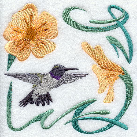 Hummingbird Square - Black-chinned