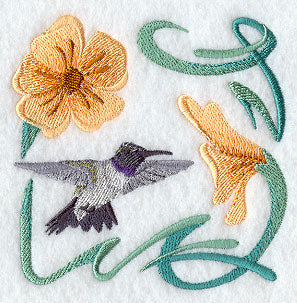 Hummingbird Square - Black-chinned