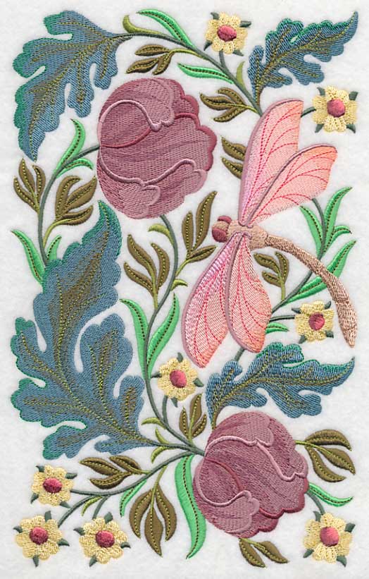 Dragonfly in Flowers