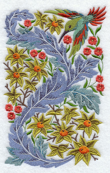 Hummingbird in Flowers