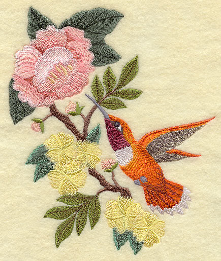 Chinoiserie Rufous Hummingbird