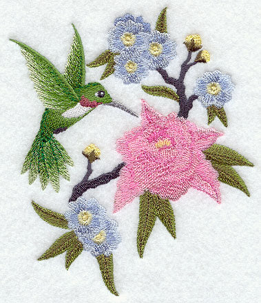 Chinoiserie Ruby-throated Hummingbird