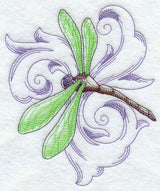 Dragonfly 1 with Baroque Background