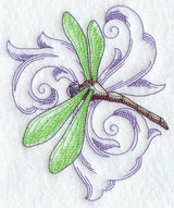 Dragonfly 1 with Baroque Background