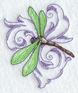 Dragonfly 1 with Baroque Background