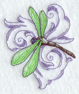 Dragonfly 1 with Baroque Background