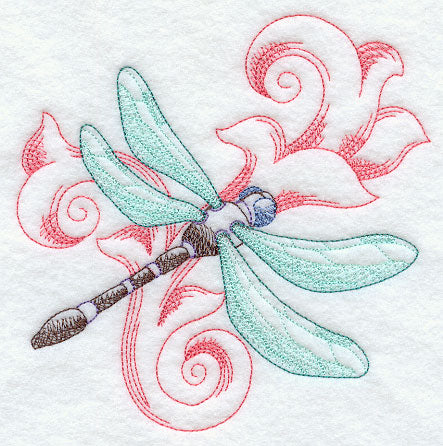 Dragonfly 3 with Baroque Background