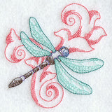 Dragonfly 3 with Baroque Background