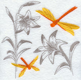 Chinoiserie Dragonflies and Lilies