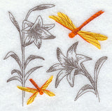 Chinoiserie Dragonflies and Lilies