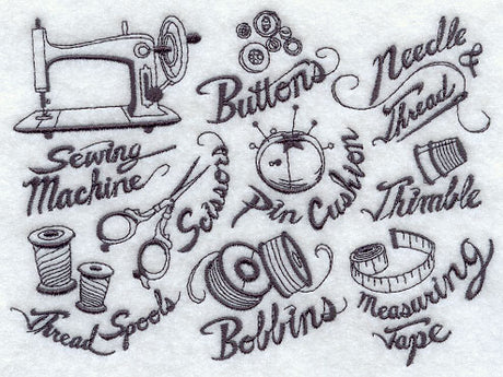 Crafty Sewing Tools Collage