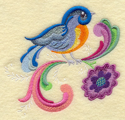 Rosemaling Bluebird