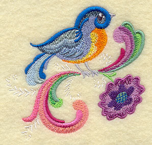 Rosemaling Bluebird