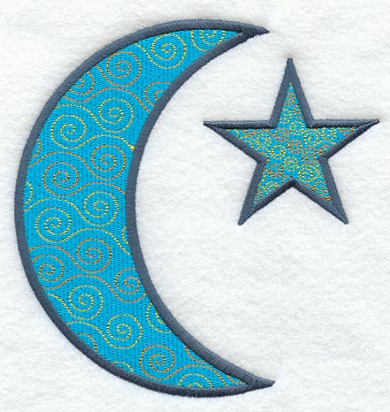 Moon & Star w/Swirl