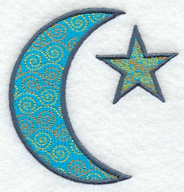 Moon & Star w/Swirl