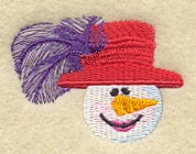 Build-a-Snowman Head (Feather & Hat)