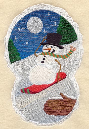 Snowman Track Scene