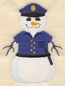 Snowman Police Officer
