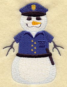 Snowman Police Officer