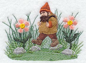 Garden Gnome & Backpack