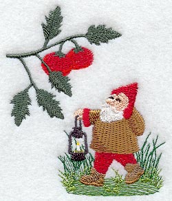 Garden Gnome & Tomatoes