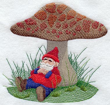 Garden Gnome & Toadstool