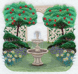 Garden Fountain Scene