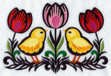 Wycinanki Chicks and Tulips