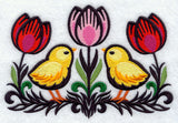 Wycinanki Chicks and Tulips