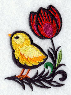 Wycinanki Chicks and Tulips - Chick