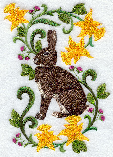 Rabbit in Flowers - Britannia Petite