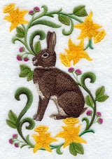 Rabbit in Flowers - Britannia Petite