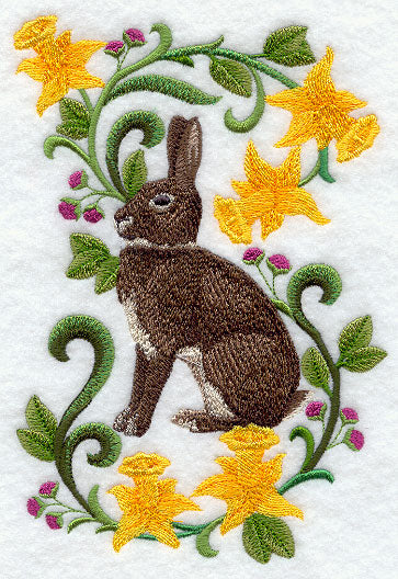 Rabbit in Flowers - Britannia Petite