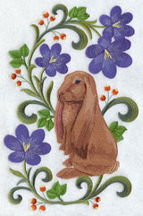 Rabbit in Flowers - English Lop