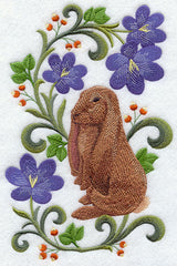 Rabbit in Flowers - English Lop