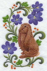 Rabbit in Flowers - English Lop